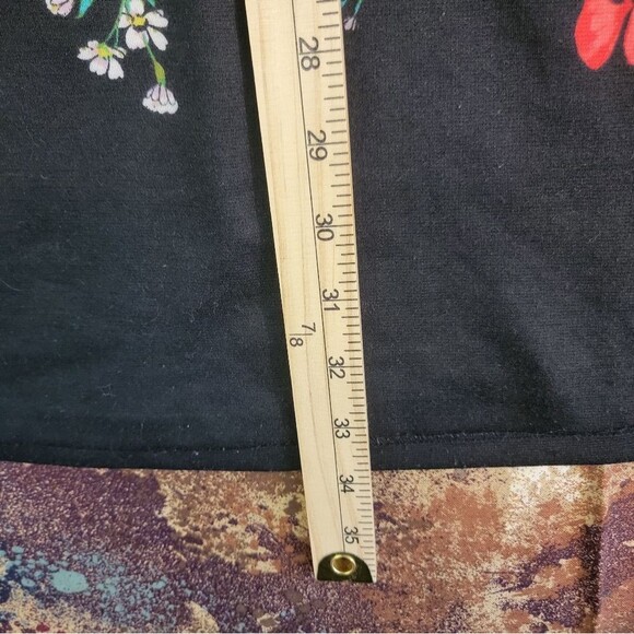 Women's Size 14 Black Multi Floral Print Sleeveless Dress BEAUTIFUL - Picture 13 of 14